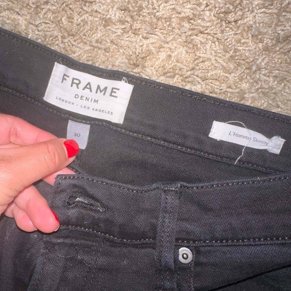 Frame Jeans L’Homme Skinny Noir size 30 - Picture 2 of 5
